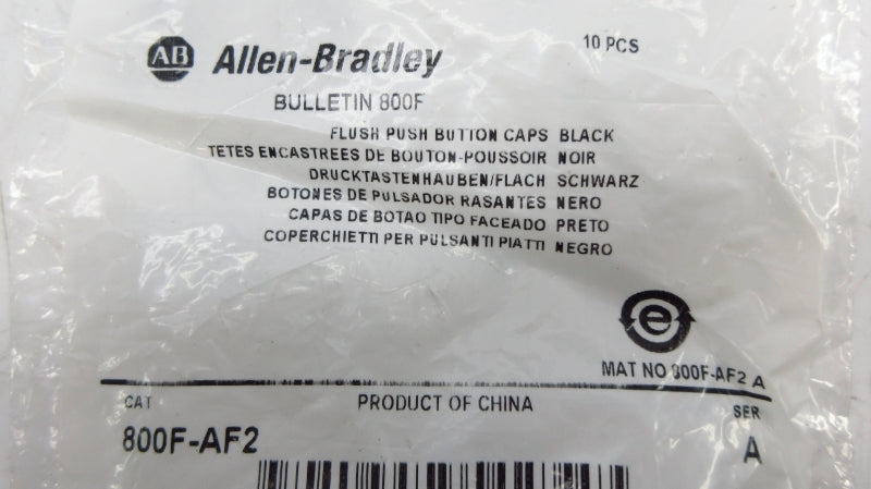 ALLEN BRADLEY 800F-AF2 SER. A (PKG OF 10) NSMP