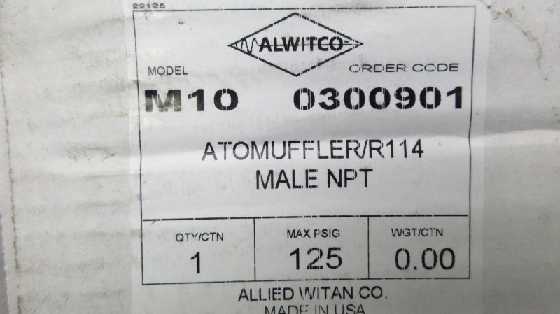 ALWITCO M10 125PSI NSFS