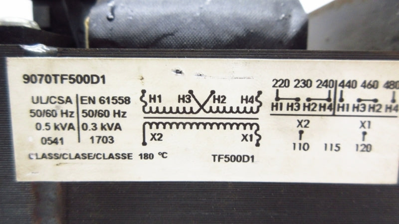 SQUARE D 9070TF500D1 480V UNMP