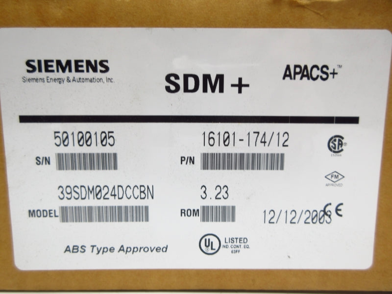 SIEMENS 39SDM024DCCBN 16101-174/12 24VDC 0.23A NSMP