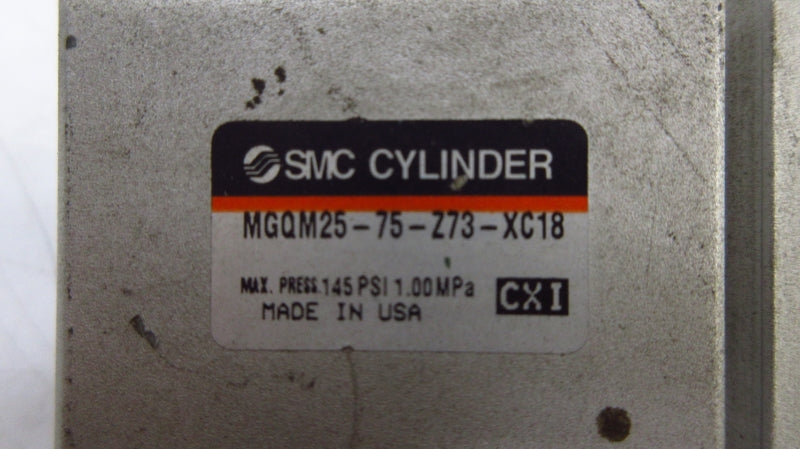 SMC MGQM25-75-Z73-XC18 145PSI (AS PICTURED) UNMP
