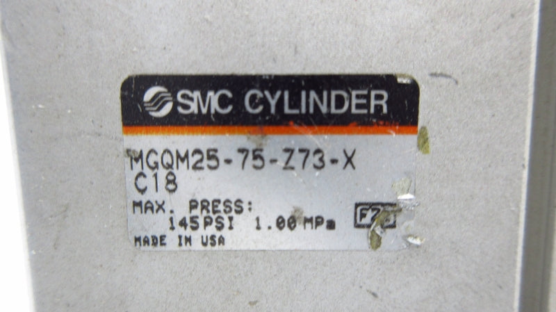 SMC MGQM25-75-Z73-XC18 145PSI UNMP