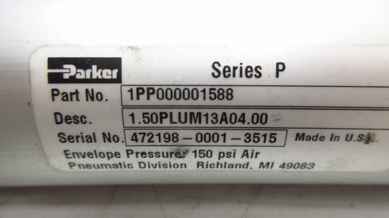 PARKER 1PP00001588 1.50PLUM13A04.00 SER. P 150PSI NSNP