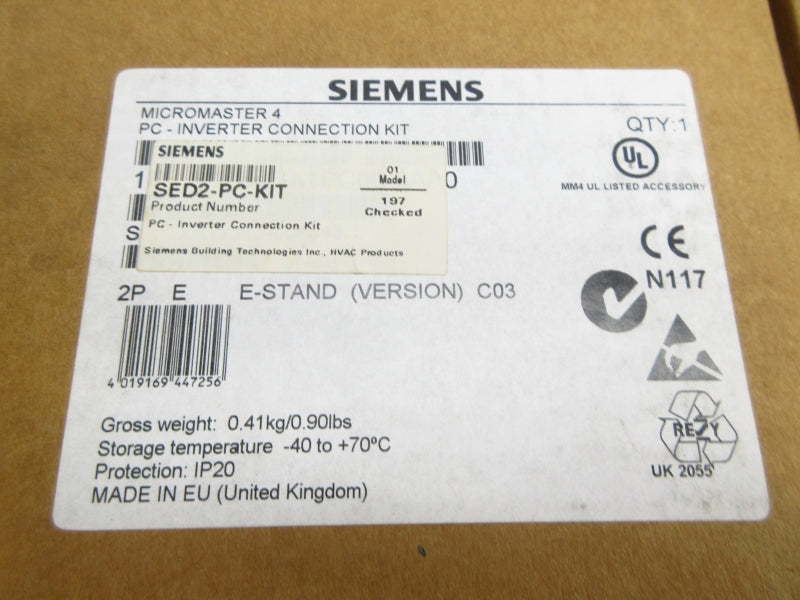 SIEMENS SED2-PC-KIT 6SE6400-1PC00-0AA0 -10-+50'C NSMP