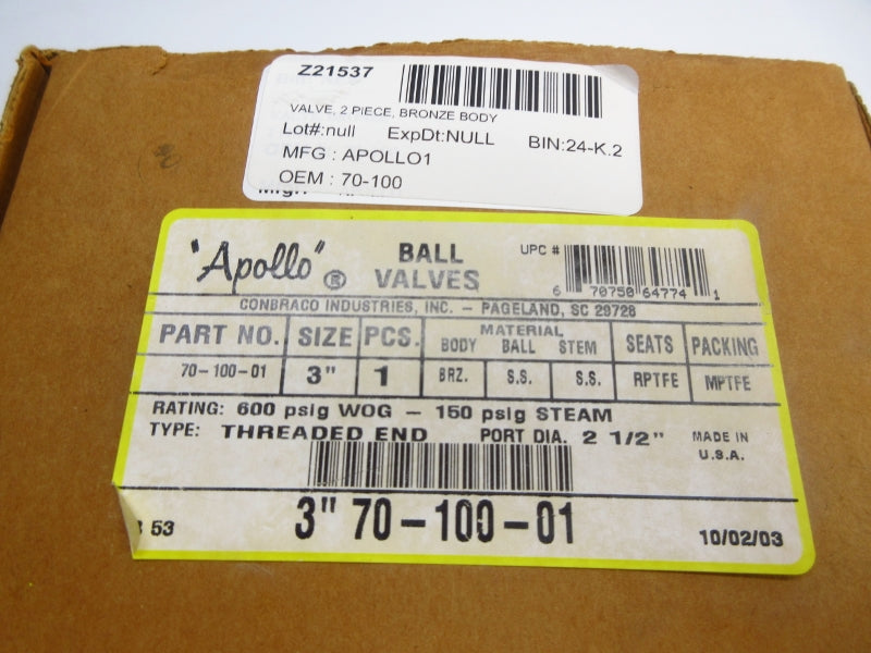 APOLLO 70-100-01 3" NSMP