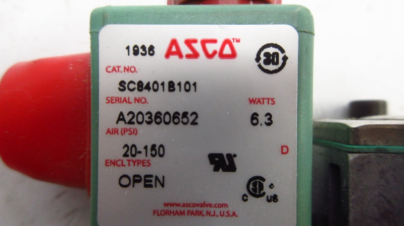 ASCO SC8401B101 110/120V 20-150PSI NSMP