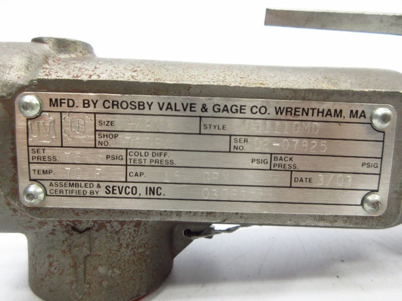 CROSBY 951110MD 75PSI 1/2X1 NSNP
