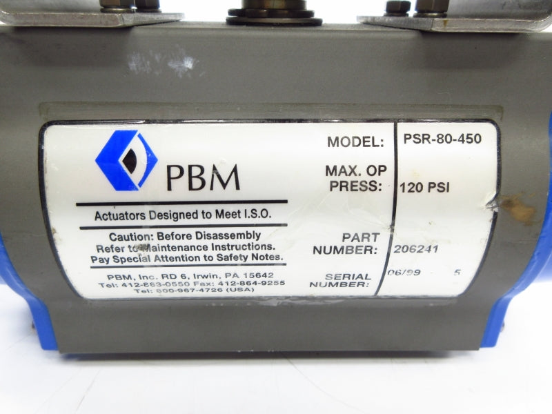 PBM PSR-80-450 206241 120PSI (AS PICTURED) NSNP