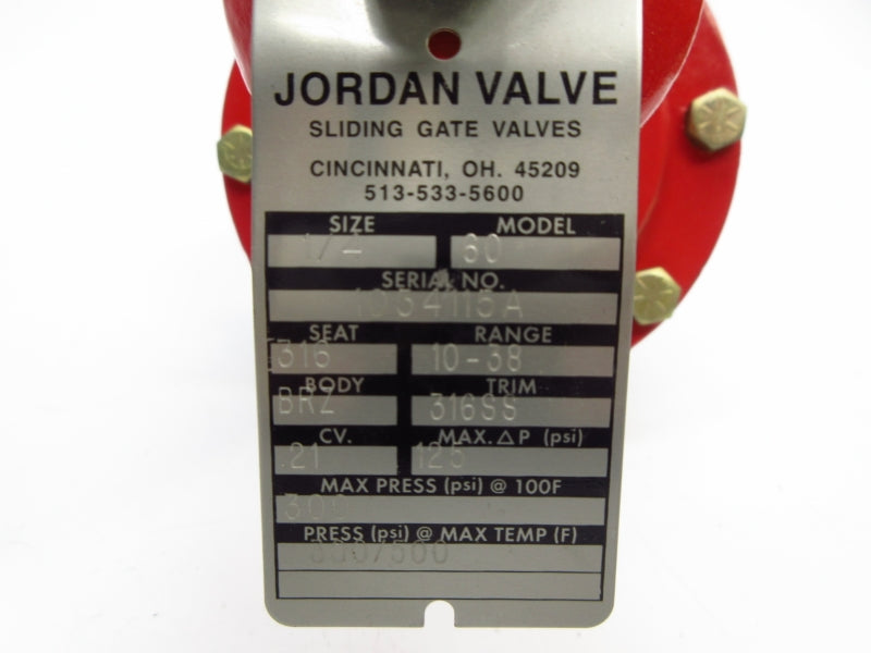 JORDAN VALVE 60 10-38PSI 1/4" NSNP