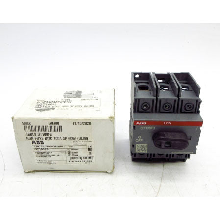 ABB OT100F3 1SCA105004R1001 600VAC 100A NSMP – MRO Global Solutions