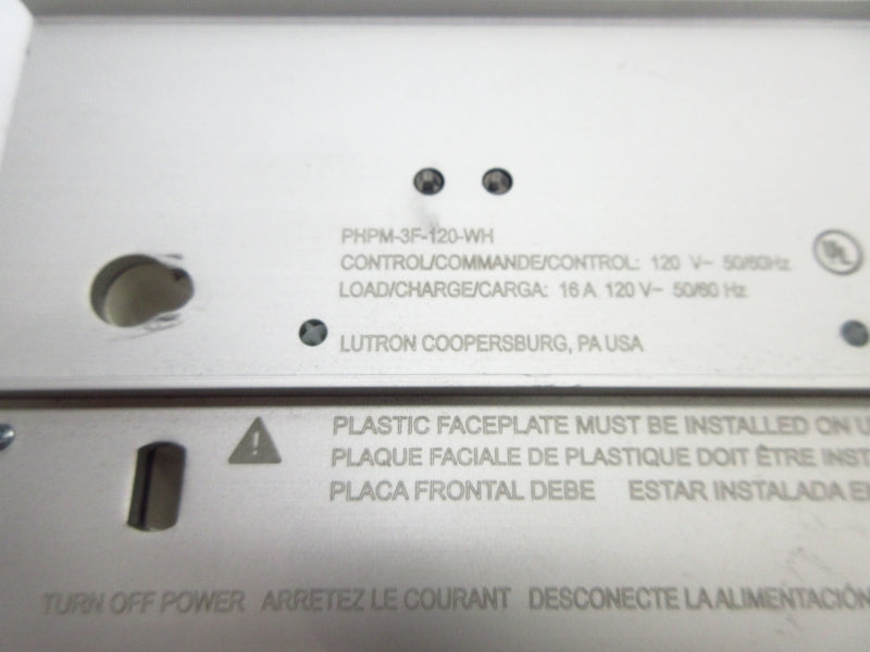 LUTRON PHPM-3F-120-WH 120V 16A UNMP