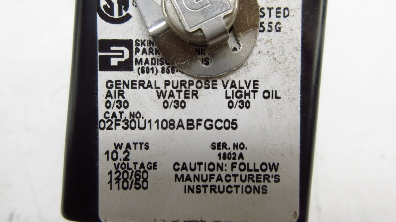 PARKER 02F30U1108ABFGC05 110/120V 0/30PSI NSNP
