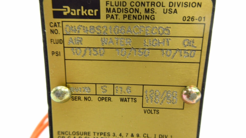 PARKER 04F4BS2106ACFEC05 110/120V 10/150PSI NSNP