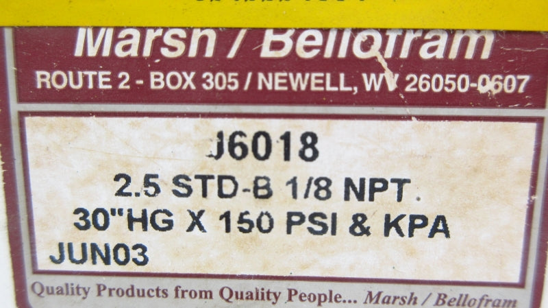 MARSH BELLOFRAM J6018 150PSI NSMP