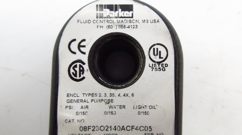 PARKER 08F23O2140ACF4C05 110/120V 0/150PSI 1/2" NSMP