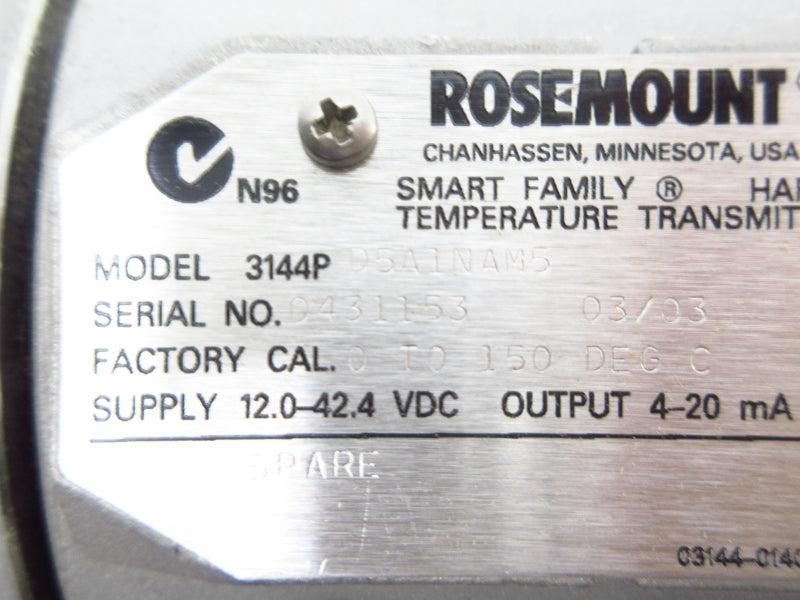 ROSEMOUNT 3144PD5A1NAM5 12-42.4VDC 0-150'C NSNP