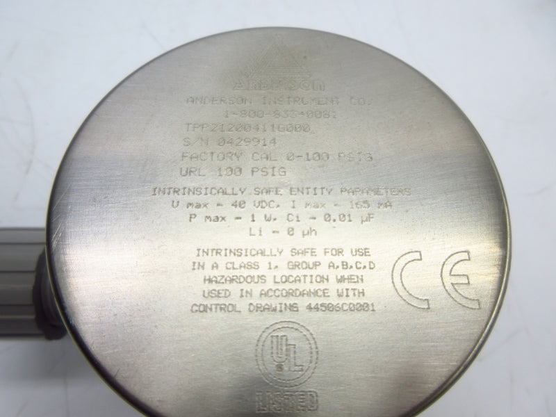 ANDERSON TPP21200411G000 40VDC 100PSI NSNP