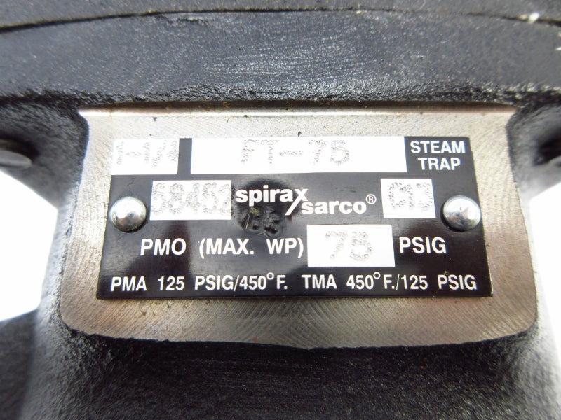 SPRIAX SARCO 58452 FT-75 75PSI 450'F 1-1/4" NSNP