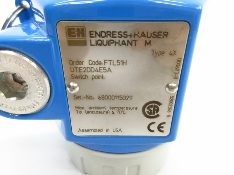 ENDRESS+HAUSER FTL51H-UTE2DD4E5A 250VAC NSMP