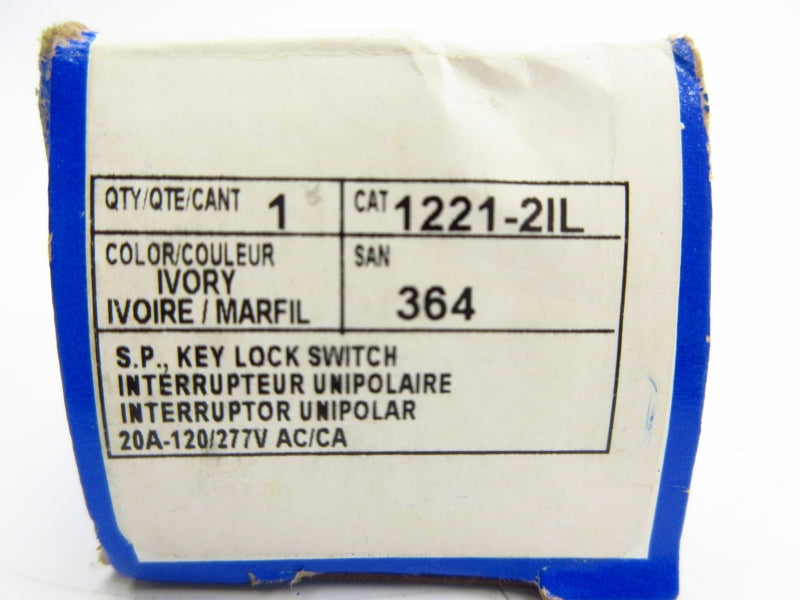 LEVITON 1221-2IL 120-277VAC 20A NSMP