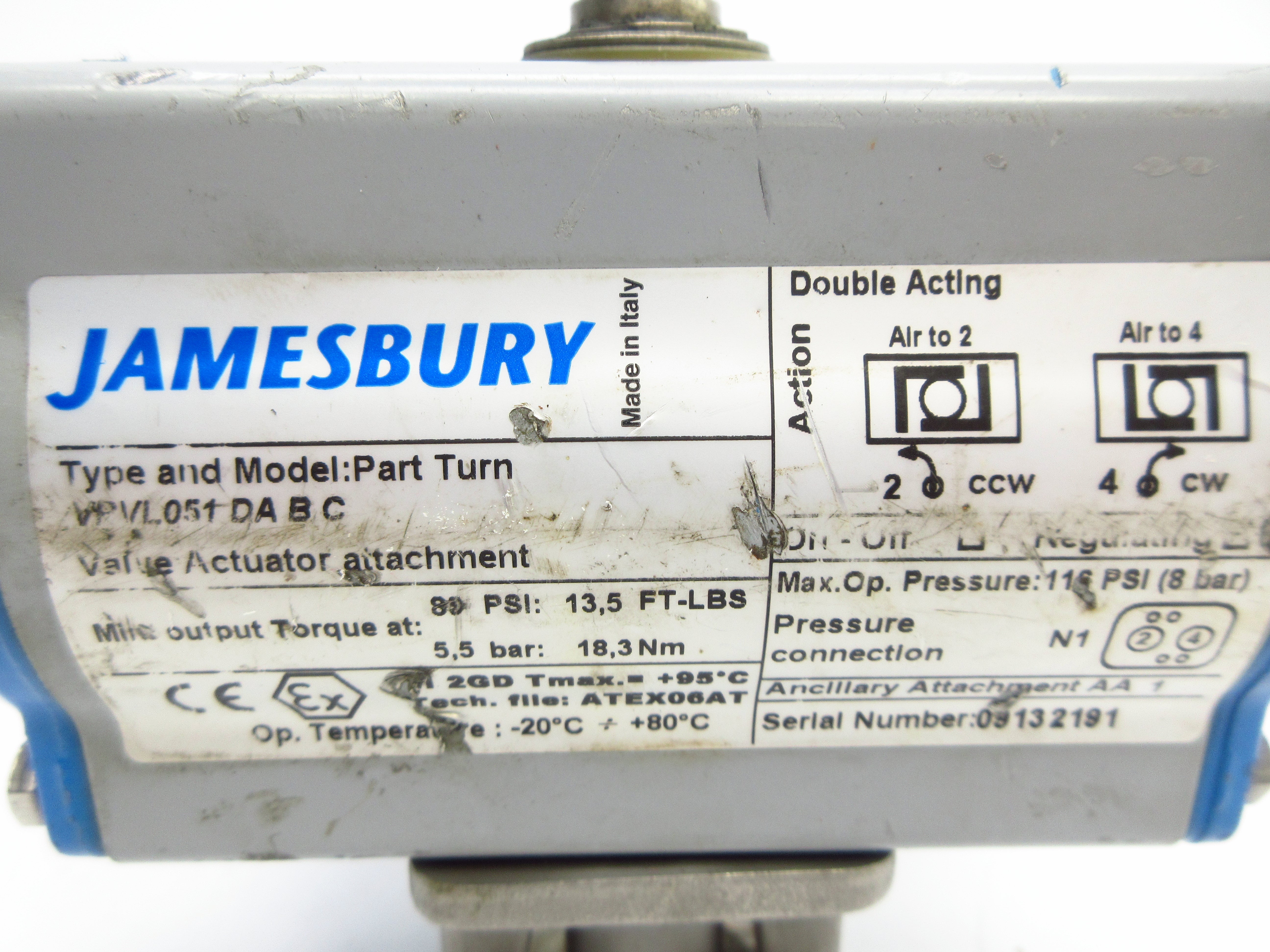 JAMESBURY VPVL051DABC 116PSI UNMP