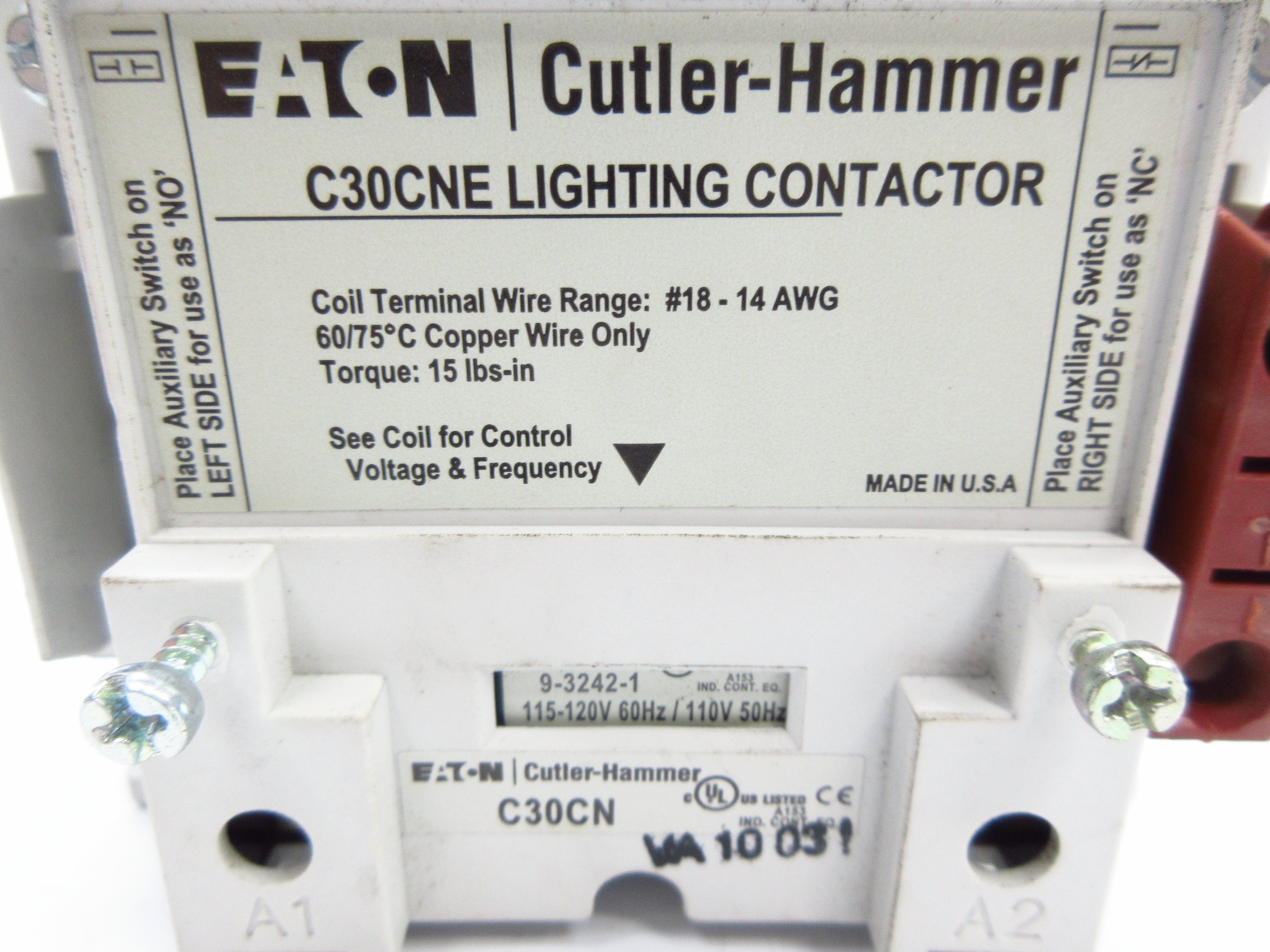 CUTLER HAMMER C30CNE 110/115-120V UNMP