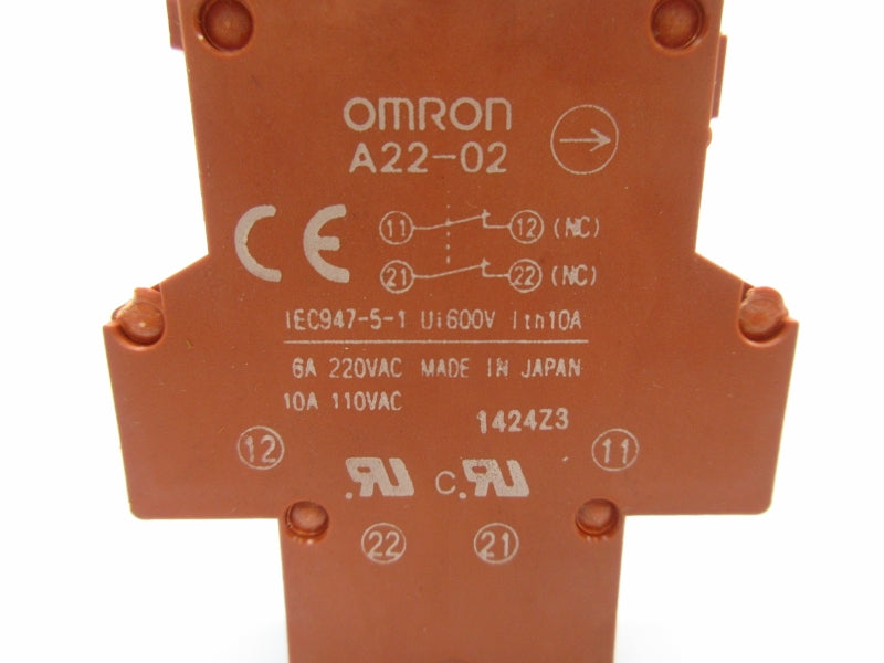 OMRON A22-02 600V 10A NSNP