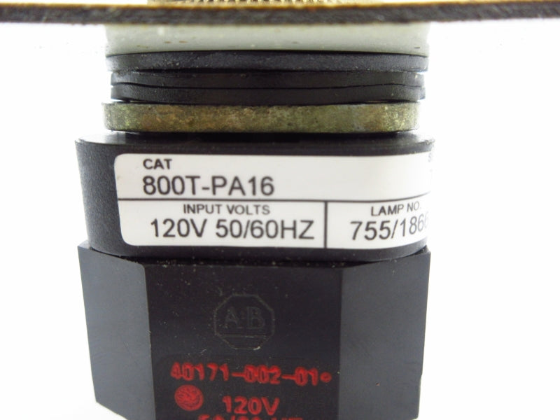 ALLEN BRADLEY 800T-PA16 SER. T 120V UNMP