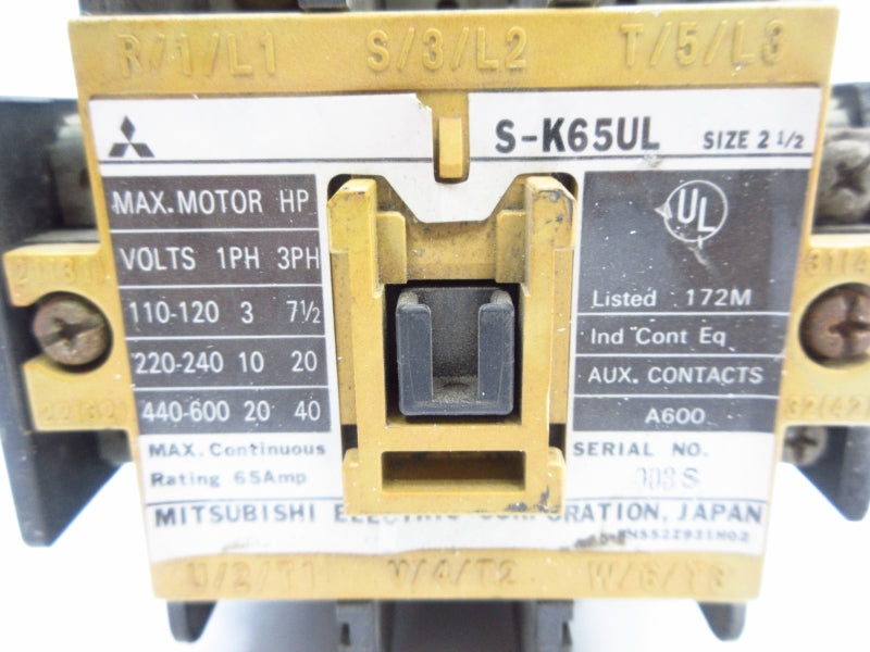 MITSUBISHI S-K65UL 100-127V 65A 2-1/2" UNMP