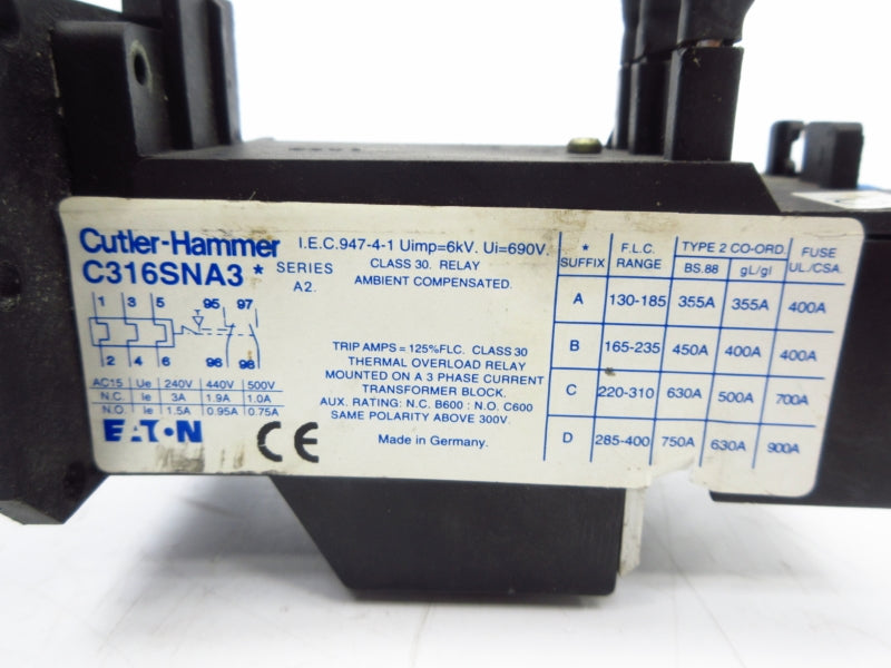 CUTLER HAMMER C316SNA3 SER. A2 690V UNMP