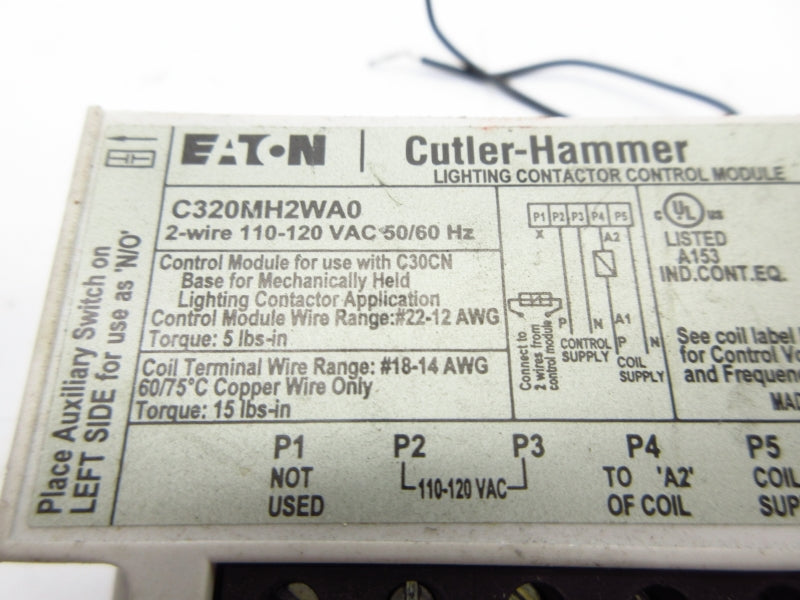 CUTLER HAMMER C320MH2WA0 110-120VAC (AS PICUTURED) UNMP