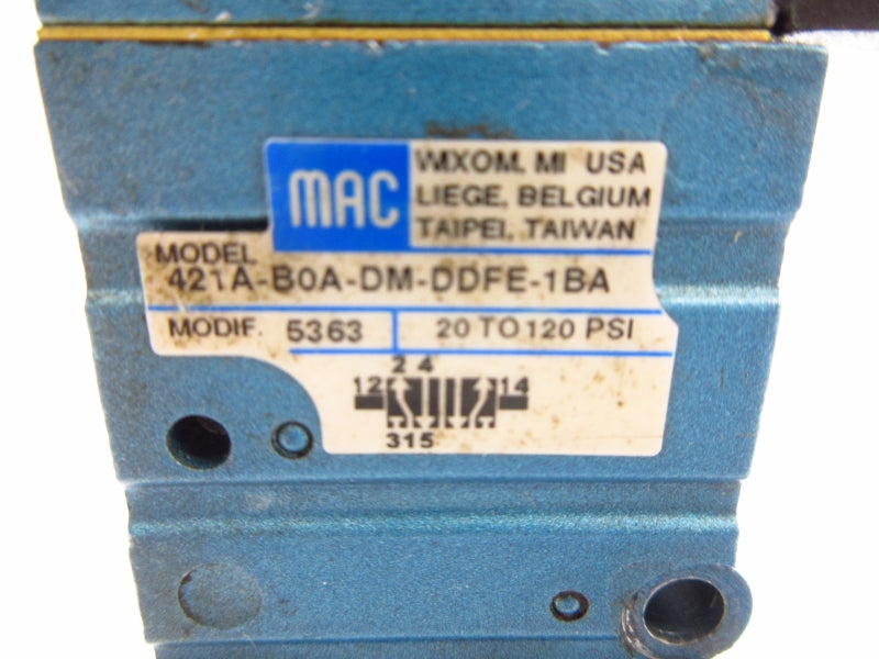 MAC 421A-B0A-DM-DDFE-1BA 24VDC 20-120PSI UNMP