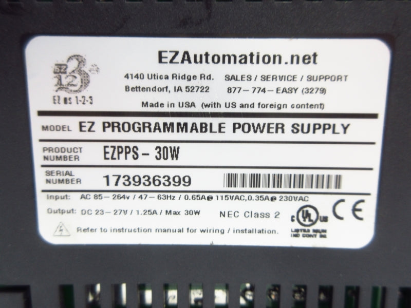 EZ AUTOMATION EZPPS-30W 85-264V 0.65A NSNP