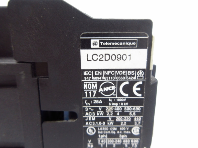 TELEMECANIQUE LC2D0901B6 24V 25A (AS PICTURED) NSNP