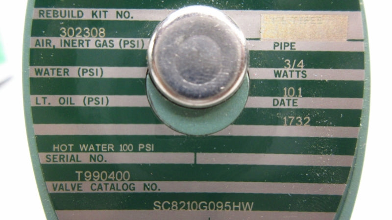 ASCO SC8210G095HW 110/120V 100PSI 3/4" NSMP