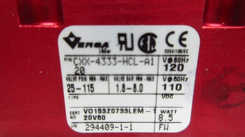 VERSA CXX-4333-HCL-A120 110/120V 25-115PSI NSMP