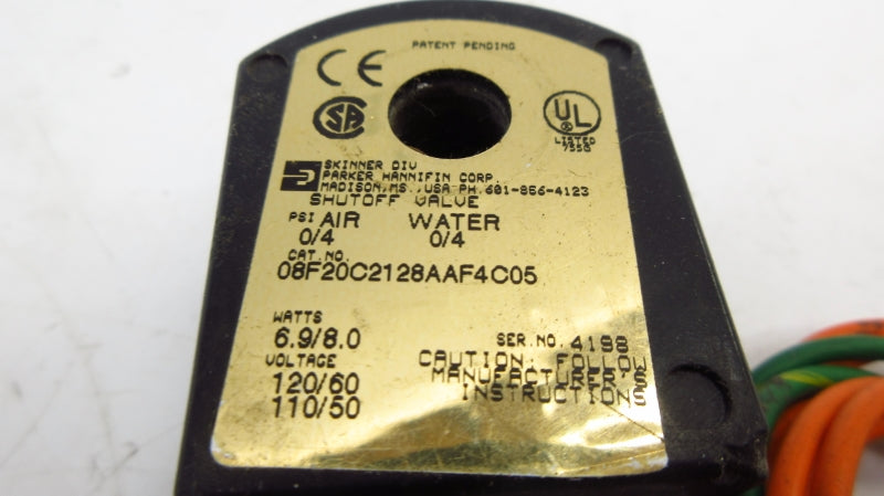 PARKER 08F20C2128AAF4C05 110/120V 0/4PSI UNMP