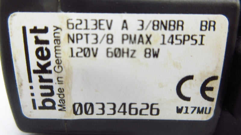 BURKERT 00334626 120V 145PSI NSNP