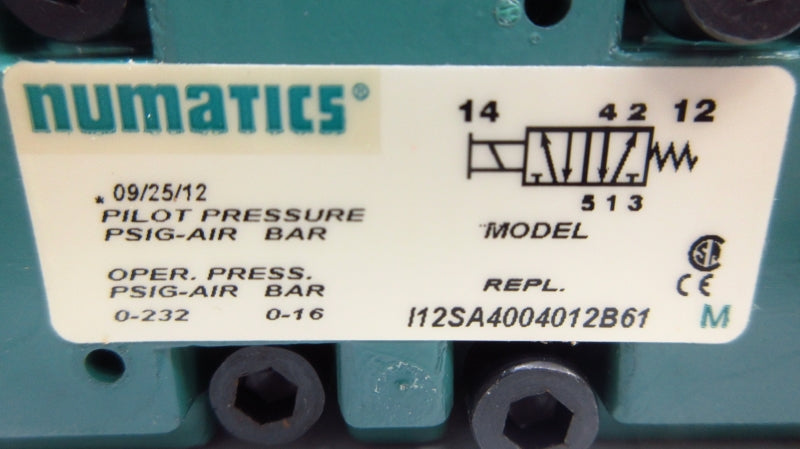 NUMATICS I12SA4004012B61 0-232PSI NSNP