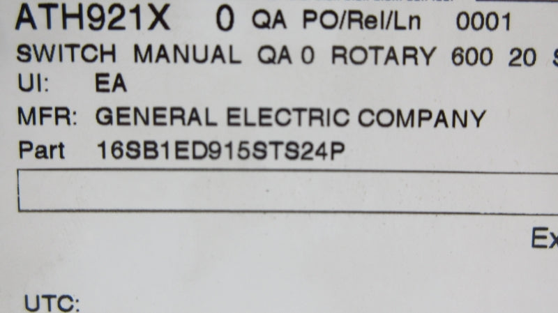 GENERAL ELECTRIC 16SB1ED915STS24P NSNP
