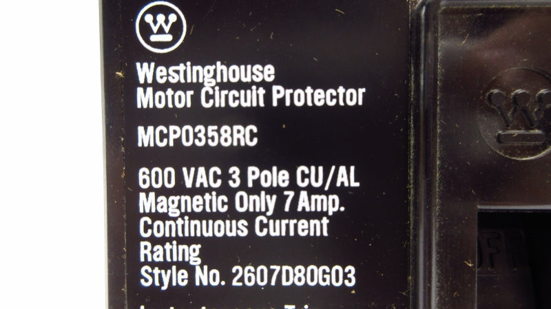 WESTINGHOUSE MCP0358RC 600VAC 7A NSMP