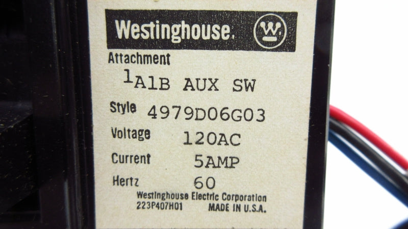 WESTINGHOUSE FB2125 1A1BAUXSW 120VAC 5A NSMP