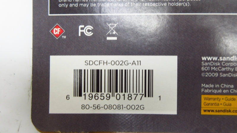 SANDISK SDCFH-002G-A11 NSMP