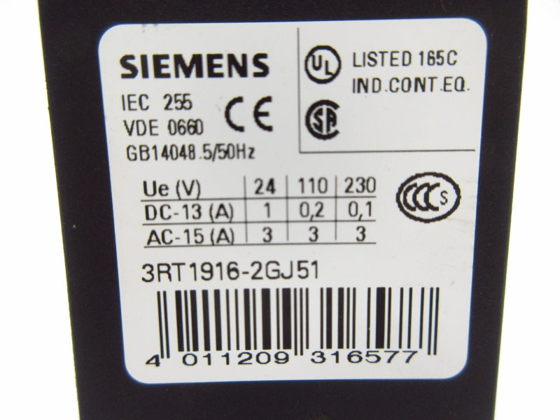 SIEMENS 3RT1916-2GJ51 NSNP