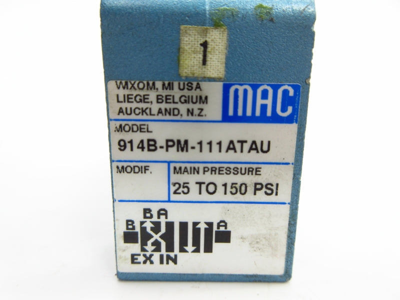 MAC 914B-PM-111ATAU 25-150PSI UNMP