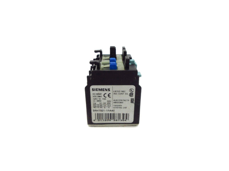 SIEMENS 3RH1921-1FA40 240V 10A (AS PICTURED) NSNP