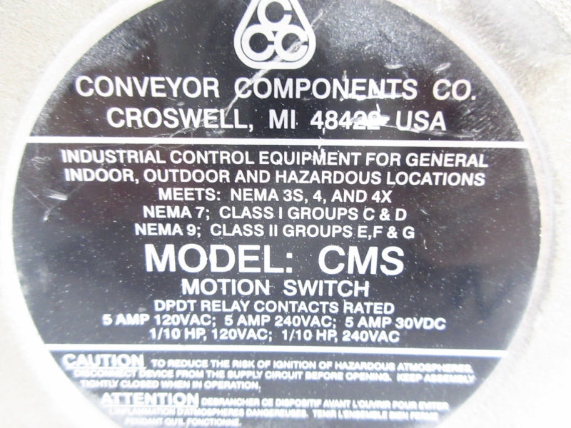 CONVEYOR COMPONENTS CMS 240VAC 5A UNMP