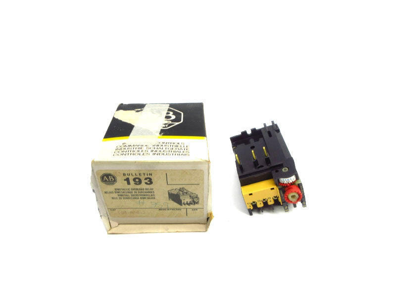 ALLEN BRADLEY 193-BSB12 SER. A 600V .8-1.2A (BK/YL) NSMP