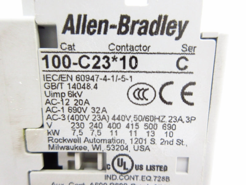 ALLEN BRADLEY 100-C23D10 SER. A 110/120V 20A (WH) NSMP