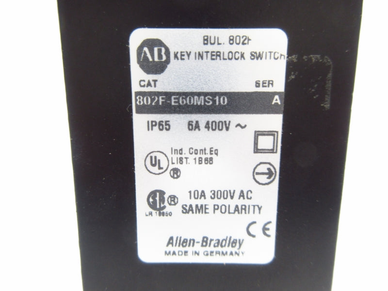 ALLEN BRADLEY 802F-E60MS10 SER. A 400V 6A (GY/BL) NSMP